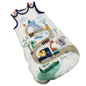TU 0-6 months Sleep Sack Baby Boy Girl Zoo Blanket Wearable Quilt Zip Up